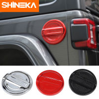 SHINEKA Tank Covers For Jeep Wrangler JL 2018+ 2 Pcs ABS Car Gas Fuel Tank Cap Cover Stickers For Jeep Wrangler JL Accessories