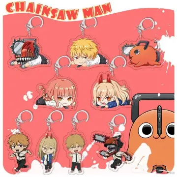 Anime Chainsaw Man Pochita Keychains - Hayakawa Aki Power Cosplay Metal Key  Chains Backpack Accessory Gifts for Women Men