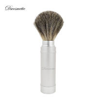 2021DScosmetic pure badger hair knot metal handle travel shaving brush