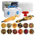 Luxury Beyblade Burst Gyro Gold Edition Burst Battle Gyro Toy Set Launcher Metal Fight Hand Spinner Alloy Toys With Suitcase Storage Toolbox Kids Toys. 