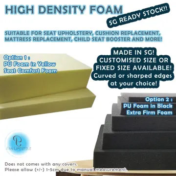 High Density Upholstery Foam Cushions Seat Pad Sofa, Replacement Cut to any  size