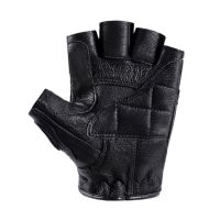 Original sheepskin half-finger gloves mens autumn and winter riding and driving motorcycle outdoor tactical training non-slip leather gloves