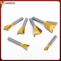 UMMEAX ก้าน6มม. เครื่องตัดมิลลิ่ง อุปกรณ์อเนกประสงค์ เครื่องมือเจาะรู Dovetail Joint Router bits ทนทานต่อการใช้งาน คาร์ไบด์ ดอกสว่านแกะสลัก งานไม้