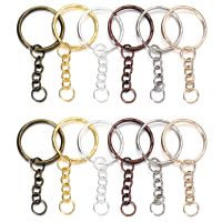 【DT】50Pcs/Lot Key Ring Key Chain Round Split Keyfob Keyrings With Jump Ring For Keychain Pendants DIY Jewelry Making Accessories hot