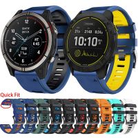 【CHUYANG SHOP】    QuickFit 26มิลลิเมตร22มิลลิเมตร Wacth สายสำหรับ Garmin Quatix 7 7X 6 5 3ซิลิโคนกีฬาสร้อยข้อมือ Garmin Quatix 7X พลังงานแสงอาทิตย์สายรัดข้อมือนาฬิกาวง