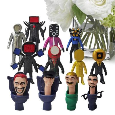 Skibidi Battle Action Figures Set Skibidi Action Figure PVC Doll Toy Decorative Cake Toppers Statue Multifunctional for Kids astounding