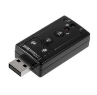 USB 2.0 3D Virtual 12Mbps External 7.1 Channel Audio Sound Card Adapter.