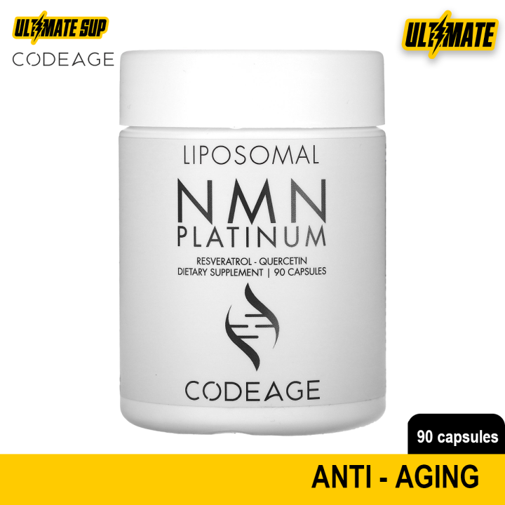 Codeage, Liposomal NMN Platinum, Resveratrol, Quercetin, 90 Capsules