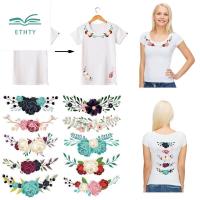 ETHTY ซักได้ แอปพลิเคชั่น ดีไอวาย บนเสื้อผ้า เสื้อผ้า applique เดรส สติกเกอร์ถ่ายเทความร้อน เทอร์โมสติ๊กเกอร์ แพทช์เย็บปักถักร้อย แพทช์