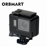 ORBMART ฝาครอบกรอบสีดำกันน้ำ45ม. สำหรับ Go Pro Gopro Hero 5 6 7กล้องกีฬาพร้อมกล่องสีดำ