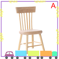 ของเล่นจำลองเก้าอี้โต๊ะไม้รับประทานอาหาร Kyasi 1 12เฟอร์นิเจอร์บ้านตุ๊กตาขนาดเล็ก