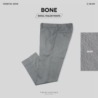 TWENTYSECOND กางเกงขายาวอิตาเลียนวูล Bone tailor pants - สีเทาอ่อน / Light Grey
