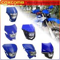 สีขาว Dirt BIKE MX ENDURO motocross ไฟหน้าสำหรับ Yamaha KAWASAKI Suzuki WR125 WR250 WR450 klx kxf CRF TE FE