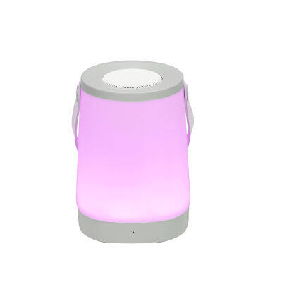 ZP Portable Night Lamp Colorful Gradient Light Bluetooth-compatible Music Fm Radio Aux3.5 Audio Link Speaker