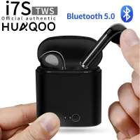 HUAQOO STORE i7s TWS หูฟังมินิบลูทูธ แบบไร้สาย V4.2 เสียงแบบโมโนโทน พร้อมกล่องชาร์จไฟในตัว สามารถใช่ได้ ( IOS ,Android ) ของแท้ 100%