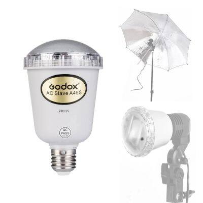 Godox A45s Photo Studio Strobe Light AC Slave Flash Bulb E27 Screw thread lamp holder 220V high sensitivity Flash Strobe Bulbs