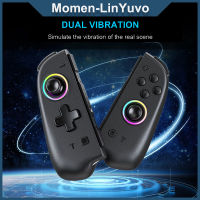 Momen ไร้สายสวิตช์ Lite/oled คอนโทรลเลอร์พร้อมไฟ LED ปรับได้,Joy-Con เทอร์โบสั่นเกมบอร์ดเกมมืออาชีพระยะไกล