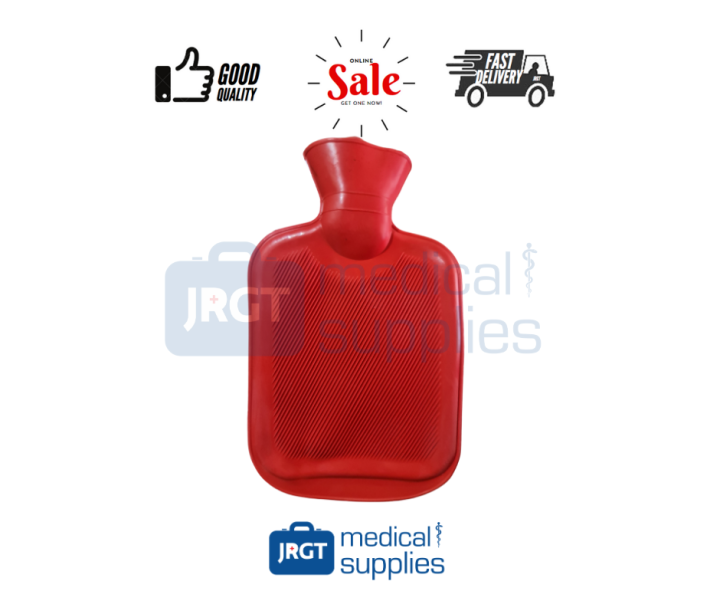 MABIS Rubber Water Bottle, Red