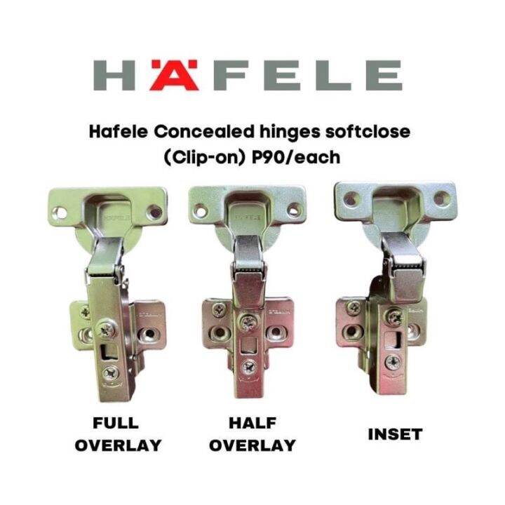 Concealed Hinges Hydraulic (Clipon Soft Close) HAFELE Lazada PH