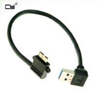 Down Angled 90 Degree USB 3.0 to Micro 10Pin Left Angled Cable 20cm for Cell phone amp; Hard Disk SSD