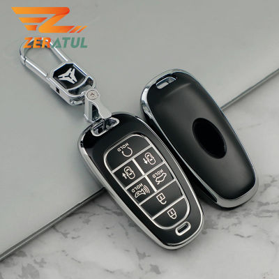 7ปุ่มสำหรับ Hyundai Sonata Nexo DN8 Santa Fe TM Tucson NX4 Staria Ioniq TPU Remote Key Shell Fob กรณีพวงกุญแจ Protector