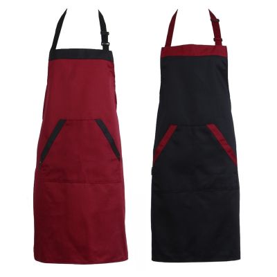 Catering Plain Anti-Fouling Women Man Kitchen Accessories Apron With Pockets Butcher Craft Baking Chefs Kitchen Cooking BBQ Aprons