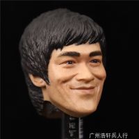 1/6 Soldier Head Carving Model Bruce Lee Smiling Face Version Head Carving Bruce Lee Suitable For 16 Mens Doll