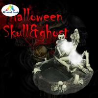 ABH Skeleton Head Resin Ashtray Skull Ghost Beauty Statue Craft Ashtray