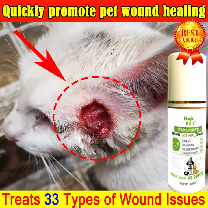 100ml Pet Wound Spray Pet Antibacterial Spray for Skin Wound Repair