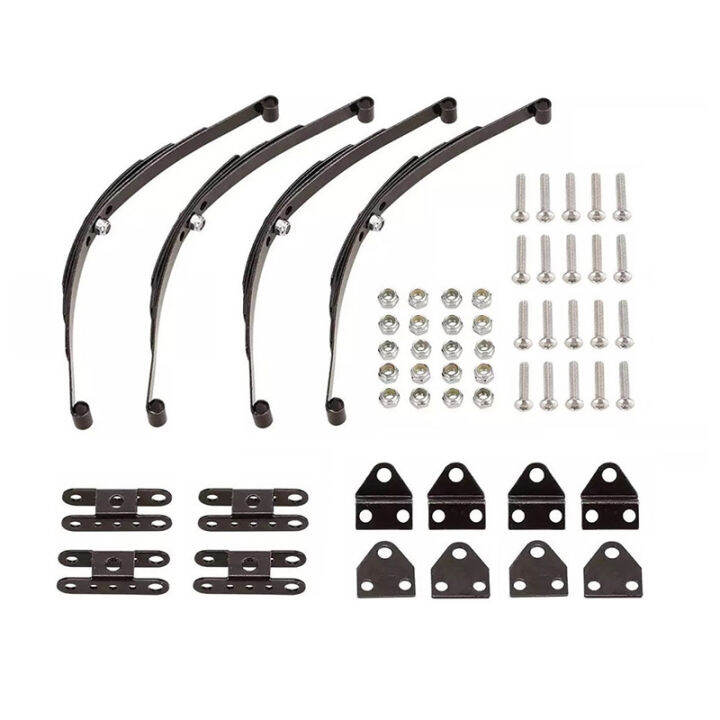 4Pcs 1/10ตีนตะขาบหิน Hard Leaf Spring Suspension แถบสแตนเลสสำหรับ F350
