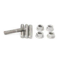 = {: 4PC Exhaust Manifold Screw Stud Nut สำหรับ Dyna Fat Bob Low Rider Street Bob Super Glide Wide Glide Sportster 883 1100 1200