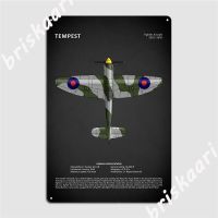 Hawker Tempest ป้ายโลหะแผ่นที่กำหนดเองสติ๊กเกอร์ตกแต่งผนัง Home โปสเตอร์ดีบุก  （Stock size: 20cm * 30cm）