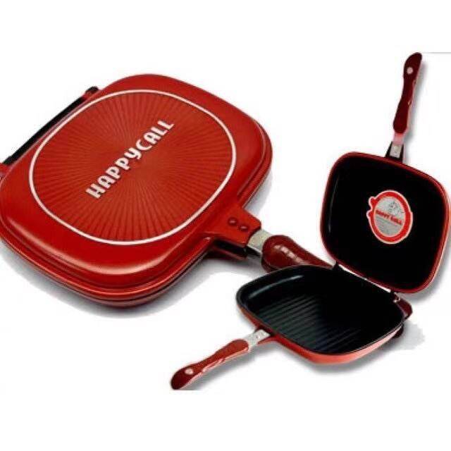 Original Model Double Sided Happy Call NonStick Multipurpose Grill Frying Pan Equal Heat