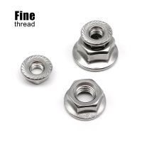 5/10pcs High Quality M6 M8 M10 M12 Fine Thread DIN6923 304 A2 Stainless Steel Hexagon Hex Head Serrated Lock Spinlock Flange Nut