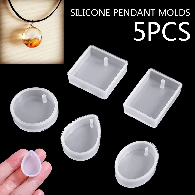 Yufei 5Pcs/Set Silicone Pendant Mold DIY Resin Silicone Epoxy