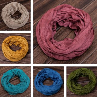 Solid Color Plain Loop Scarf For Women Winter Neck Warm Silk Cotton Snood Female Fashion Infinity Scarves Circle Ring Bufandas
