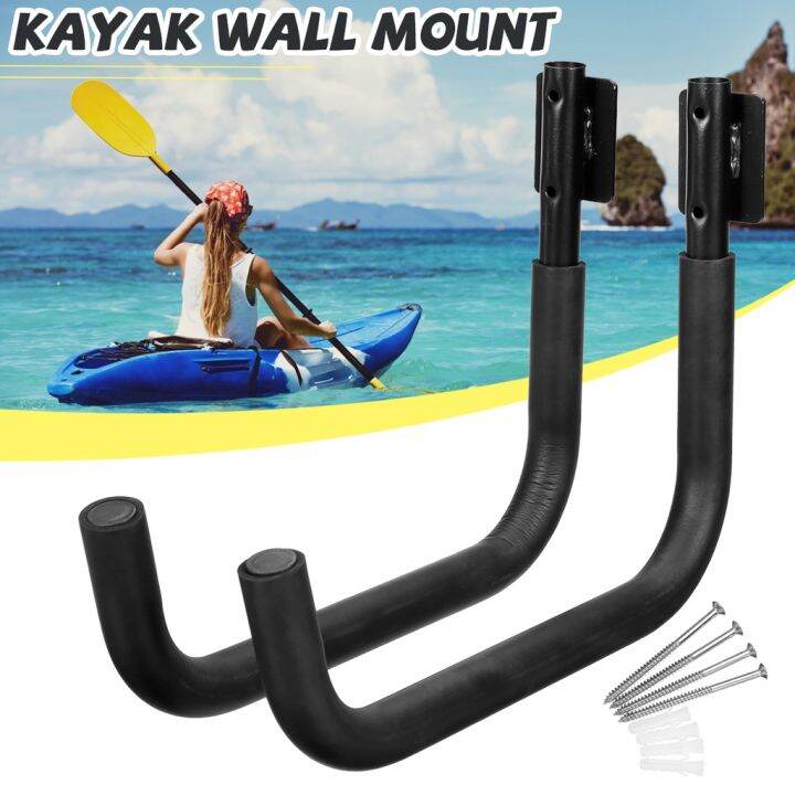 2Pcs Steel Heavyduty Kayak Wall Mount Hangers Cradle Brackets Garage