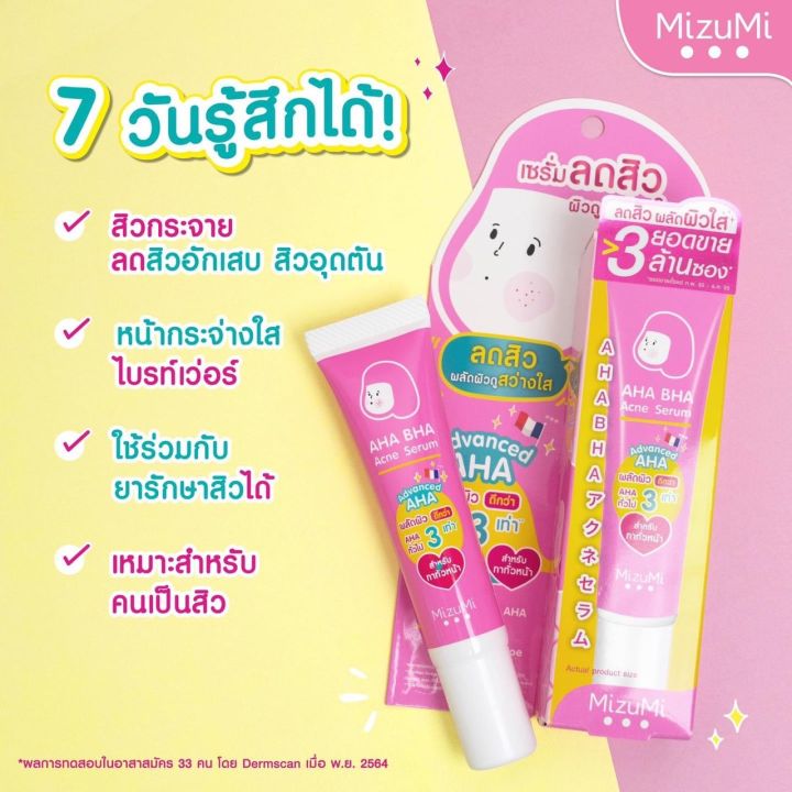 มิซึมิเซตปราบสิว-mizumi-เจลแต้มสิว-ลดรอยสิว-โคลนพอกสิว-เซรั่มลดสิว-แบบหลอด