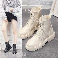 2023tqv19 Doc Martens แพลตฟอร์มรองเท้าผู้หญิงเข้าได้กับผู้หญิงทำจากผ้าฝ้ายหุ้มข้อสูง