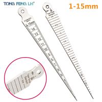 【YD】 1-15mm Wedge feeler Hole Taper Gauge Ruler Welding Inspection Metric Measure