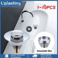 1 10PCS Universal Stainless Steel Basin -Up Bounce Core Basin Drain Filter Hair Catcher Sink Strainer Bathtub Stopper