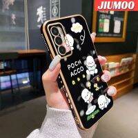 เคส JIUMOO สำหรับ Tecno Pova 3 Pova Neo Pova Neo2 Pova 4 Pro เคสการ์ตูน Happy Pochacco สุดหรูเคสโทรศัพท์ชุบดีไซน์ใหม่แฟชั่นเคสป้องกันลวดลายขอบสี่เหลี่ยมปลอกนิ่มเคสกันกระแทกเลนส์กล้องถ่ายรูปคลุมทั้งหมด