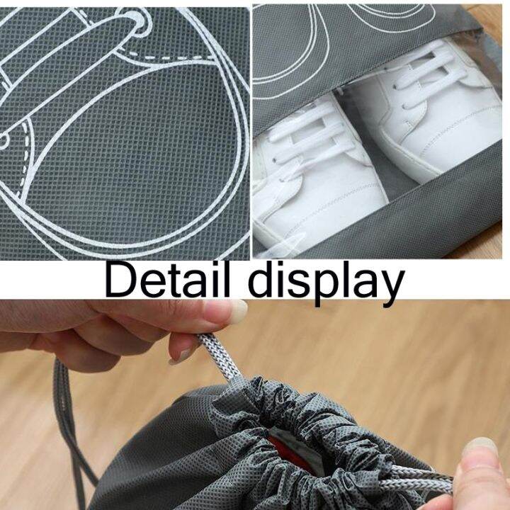 5-10pcs-non-woven-shoes-storage-bags-portable-space-saving-closet-organizer-travel-bag-waterproof-pocket-hanging-organization