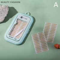 BEAUTY FASHION สติกเกอร์ติดเปลือกตาที่มองไม่เห็นสติกเกอร์ติดตาสองชั้นแบบใสมีกาวในตัวสติกเกอร์ติดตาสำหรับสุภาพสตรีอุปกรณ์แต่งตา