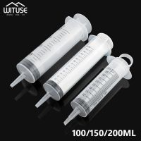 1piece Plastic Syringe Large capacity 100ml150ml200ml disposable pet feeding syringe For Injectors Ink Cartridge Pets Measure