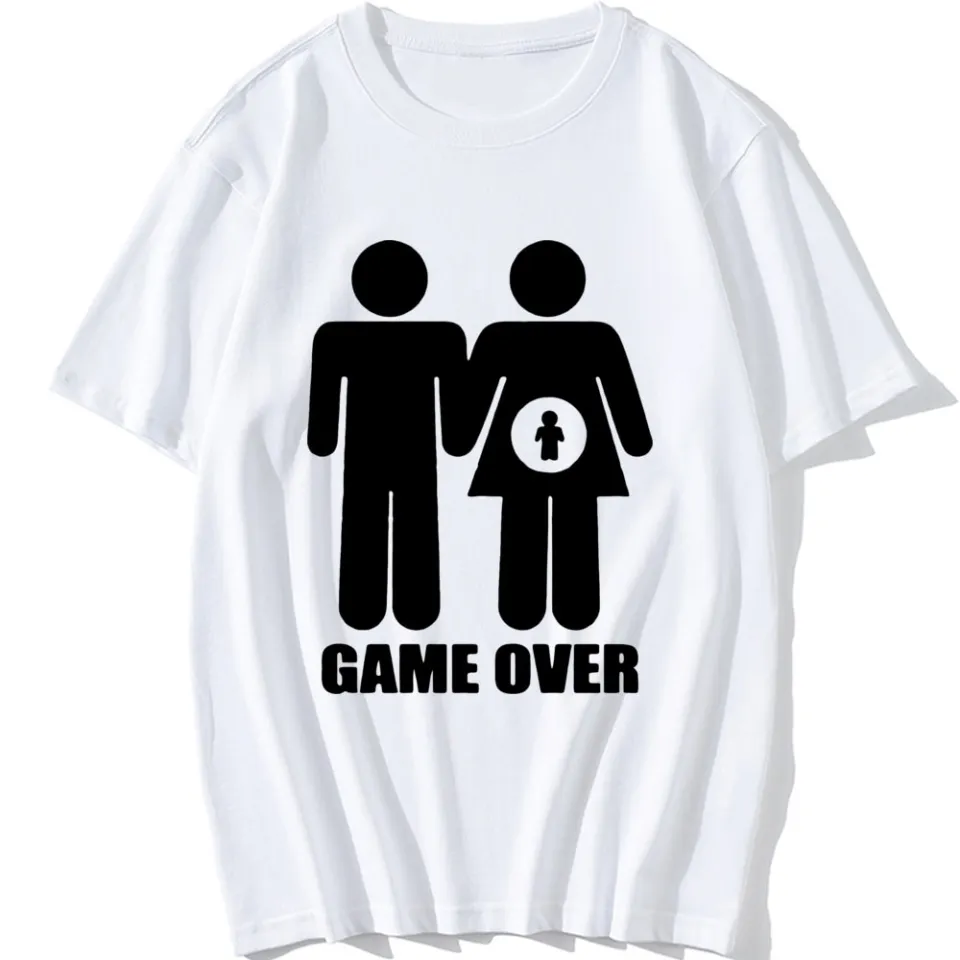 Funny Bride and Groom Meme & Quote T-Shirt Game Over