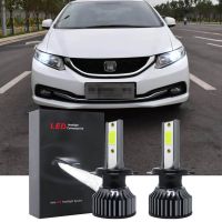 ไฟหน้า สีขาว สําหรับ Honda Civic (FB) 9thGen 2011-2016 6000K ​ไฟหน้ารถยนต์ LED สีขาว 2 ชิ้น รับประกัน 10 เดือน