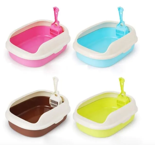 Cat Litter Box Bedpan Pet Toilet Cats Litter Boxes Scoop Kitten Tray