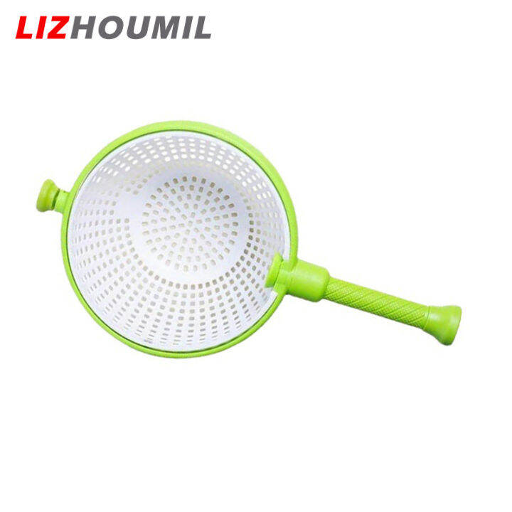 lizhoumil-เครื่องคลุกสลัดทำครัวพร้อมที่จับกันลื่นกระชอนหมุนได้360องศาสำหรับผักผลไม้