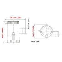 thaimultishop 1100GPH 12V ปั๊มน้ำบาดาลใต้น้ำทะเลพร้อมสวิตช์สำหรับเรือ บริการเก็บเงินปลายทาง